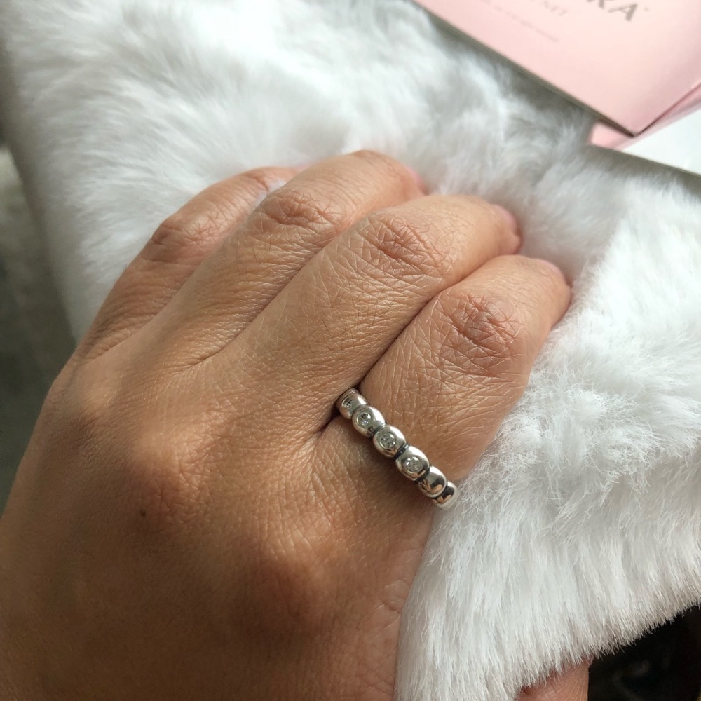 Pandora Stackable Cloud 9 Siver Ring Size 56! Rare - image 4